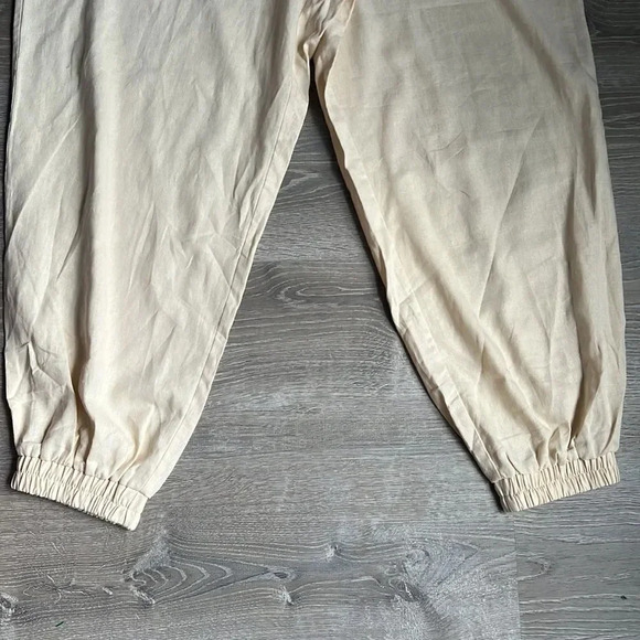 NEW ELOQUII Elements Women's Plus Size Linen Blend Jogger Pants - Picture 6 of 12